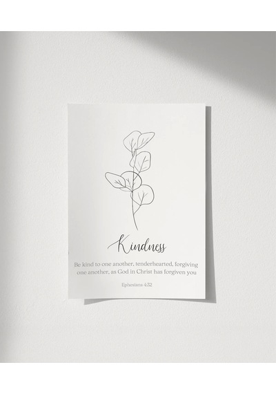 Çerçevesiz Poster Kindness Temalı Minimalist