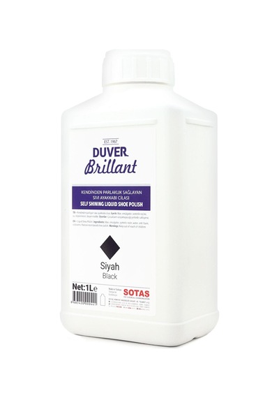 Duver Brillant 1 Litre Siyah Kendinden Parlaklık Sağlayan Sıvı Ayakkabı Cilası Siyah