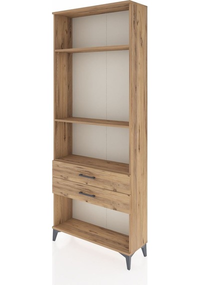 Arges Dolap 3 Raflı 2 Çekmeceli 88x30x221 Çam-çam Çam