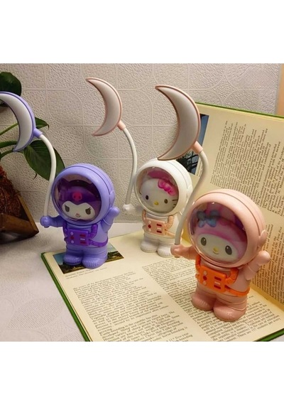 Sevimli Karikatür Göz Korumalı Usb Gece Lambası Beyaz-pembe-mor Çok Renkli