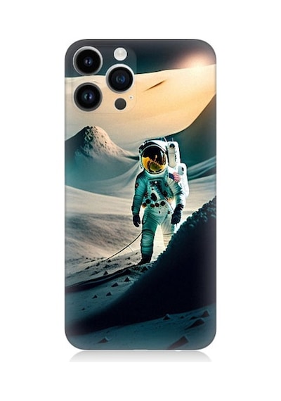 Apple Uyumlu iPhone 13 Pro Astronot Ve Araştırma Desenli Silikon Kılıf