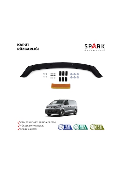 Opel Vivaro 2019 Yılı Ve Sonrası Uyumlu Ön Kaput Rüzgarlık 3mm Siyah