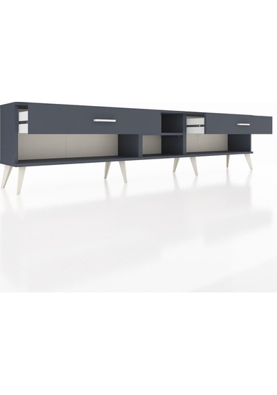 Arges Tv Ünitesi Tek Raflı 2 Çekmeceli 220x30x51 Antrasit-antrasit Antrasıt/antrasıt - Antrasıt Arges Tv Ünitesi Tek Raflı 2 Çekmeceli 220x30x51 Antrasit-antrasit Antrasıt/antrasıt - Antrasıt