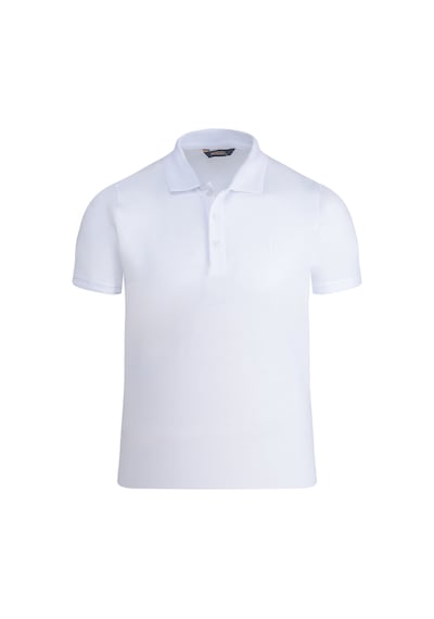 Hatemoğlu Beyaz Regular Fit 100% Pamuk Polo Yaka Tişört