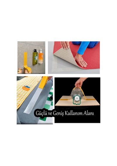Çift Taraflı Filmik Film Şeffaf Bant Şerit Montaj Bandı 48 Mm X 25 Metre Çok Amaçlı Güçlü 1 Ade