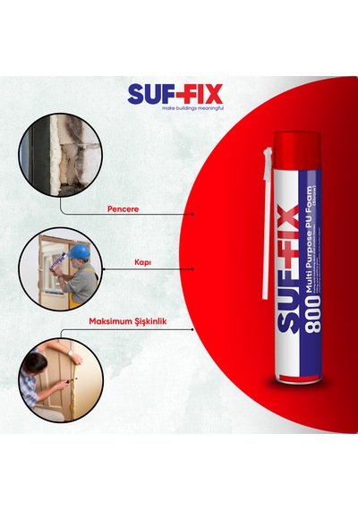 Suf-fix 800 Pipetli Montaj Köpüğü 750ml 6 Adet Profesyonel Dolgu Köpüğü