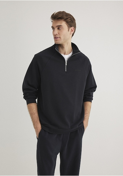 Mavi - Yarı Fermuarlı Siyah Sweatshirt 0s10328-71379 Siyah