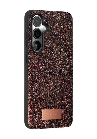Samsung Galaxy  Uyumlu,  S24 Fe Bright Simli Kapak - Derin Mor