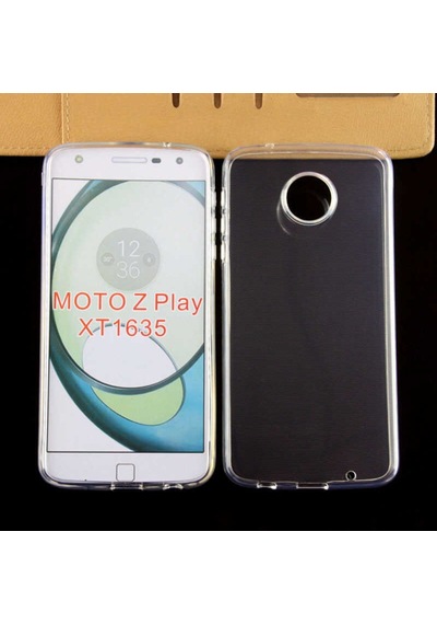 Lenovo Moto Z Play Kılıf Zore Şeffaf Ince Ve Esnek Süper Silikon Renksiz