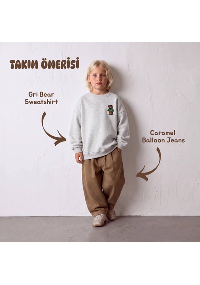 Laciel Prs Caramel Balloon Çocuk Jeans Kahverengi