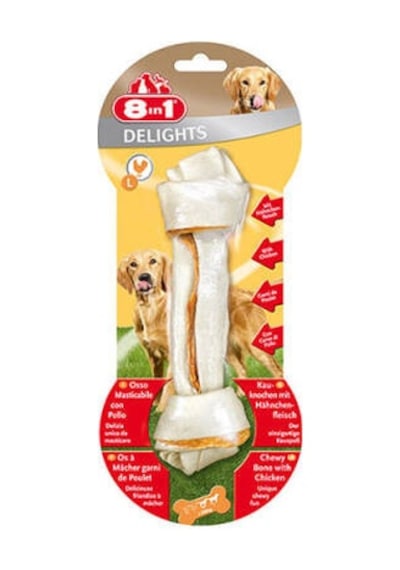 Ulupazarlama Delights Bones Düğümlü Tavuklu Ağız Bakım Kemik Köpek Ödülü Large 85 Gr Çok Renkli