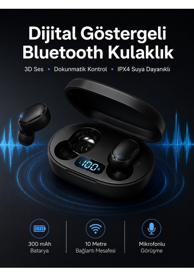 Kili Uzun Pil Ömrü Yüksek Ses Kaliteli Plus Bluetooth Kulaklık