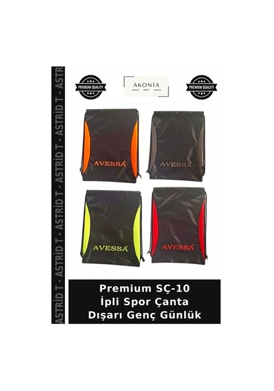 Astrid T Premium Sç-10 İpli Spor Çanta Dışarı Genç Günlük Çok Renkli