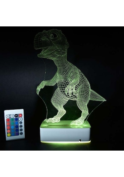Özel Tasarım Dinazor 3D Led Lamba