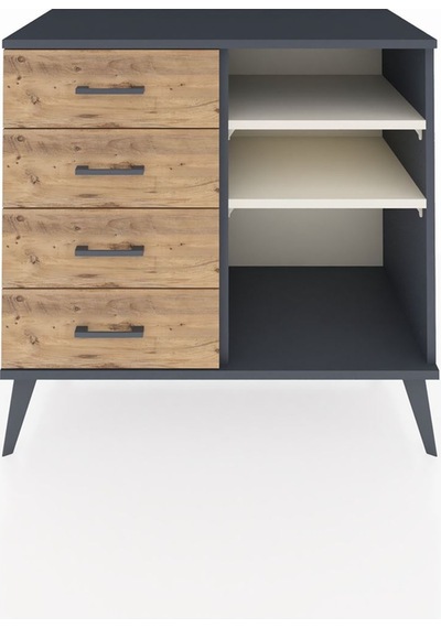 Hyperion Şifonyer 2 Raflı 4 Çekmeceli 88x44x80 Antrasit-aytaşı/çam Aytaşı/çam Hyperion Şifonyer 2 Raflı 4 Çekmeceli 88x44x80 Antrasit-aytaşı/çam Aytaşı/çam