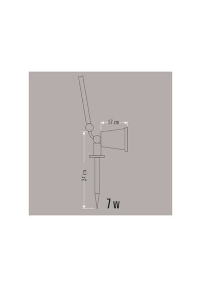 7w Ct-7310 Amber Solar Bahçe Armatürü Çim Kazıklı Güneş Enrji Şarjlı