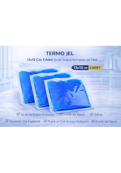 Termo Jel 13x13 Cm 3 Adet Sıcak Soğuk Kompres Jel Pedi