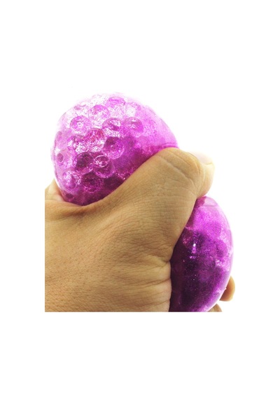 Squishy Stres Topu Simli Mor Kristal Slime