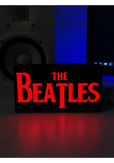 Masa Lambası - The Beatles Adaptörlü Dekoratif & Hediyelik Lamba Çok Renkli