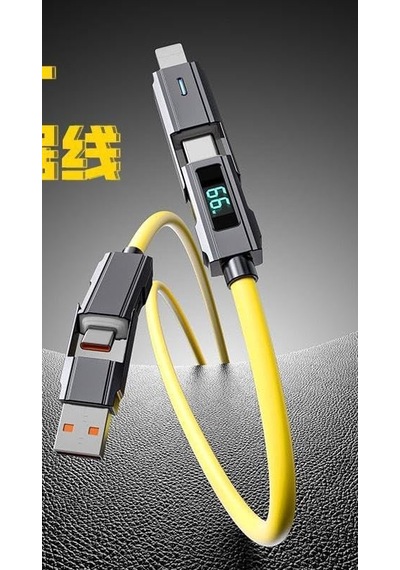 4 İn 1 Led Ekranlı 65w-27w Pd Usb İos Type C Super Turbo Fast Aaa+ Kalite Şarj Ve Data Kablosu