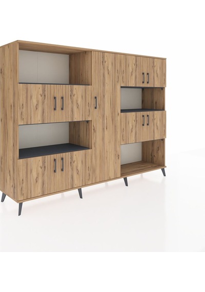 Hyperion Dolap 10 Raflı 9 Kapaklı 220x44x163 Çam-çam/antrasit Çam-çam/antrasit Hyperion Dolap 10 Raflı 9 Kapaklı 220x44x163 Çam-çam/antrasit Çam-çam/antrasit