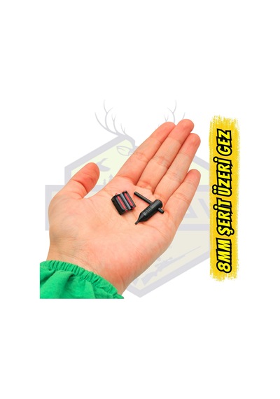 Av Tüfeği 8 Mm Şerit Üstü Çift Vidalı Orta Gez - Kırmızı Fiber Diğer