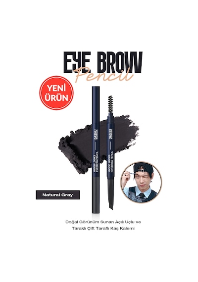 Dashu Mens Good Looks Eyebrow Gray Natural Gray