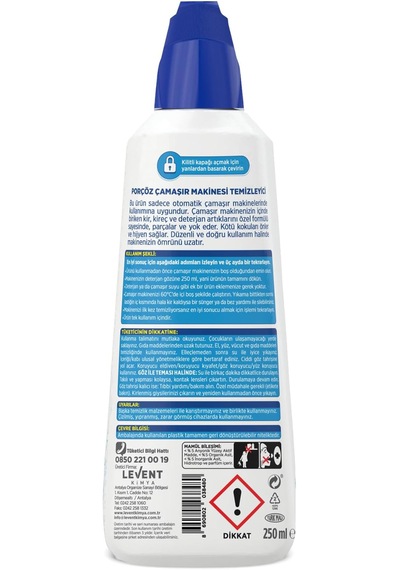 Porçöz Çamaşır Makinesi Temizleyici 250 Ml