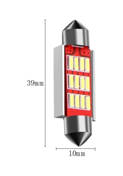 2 Adet 39mm Sofit Led Ampul 12 Ledli Plaka,iç Aydınlatma Diğer