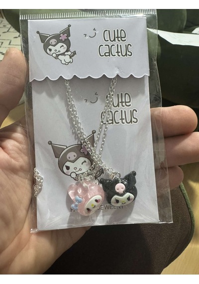 Kuromi Ve Melodi İkili Çift Arkadaşlık Kolyesi Bff Çok REnkli