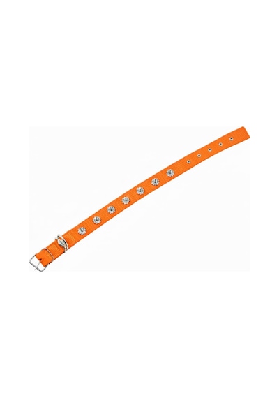 Savex Pet Dokuma Çivili Köpek Boyun Tasması - 4 x 70 Cm - Turuncu