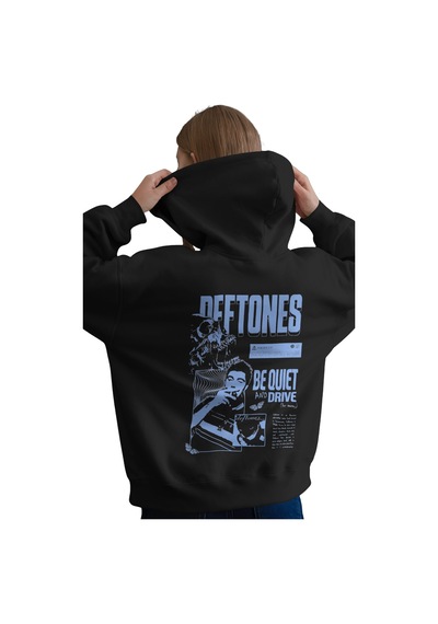 Sevbano Deftones Rock Metal Müzik Grubu Baskılı Unisex Oversize Premium H Siyah