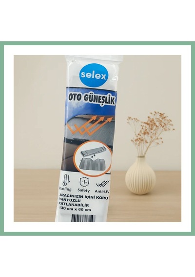 Bşkvirgo Vantuzlu Oto Güneşlik 130x60 Cm Bsk2026 Standart
