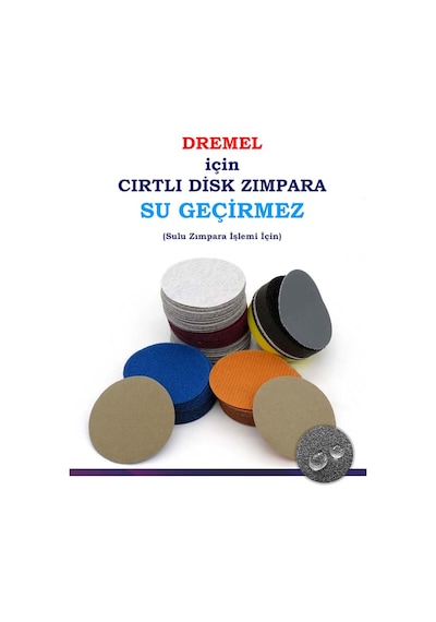 Dremel Için Cırtlı Su Geçirmez Disk Zımpara - 320 Kum (10 Adet)