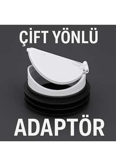 Klozet Gider Adaptörü, 110mm, Çift Yönlü Koku Önleyici Valf, Kemirgen Bariyerli