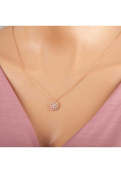 Gumush ​Gümüş Rose Çiçek Kadın Kolye