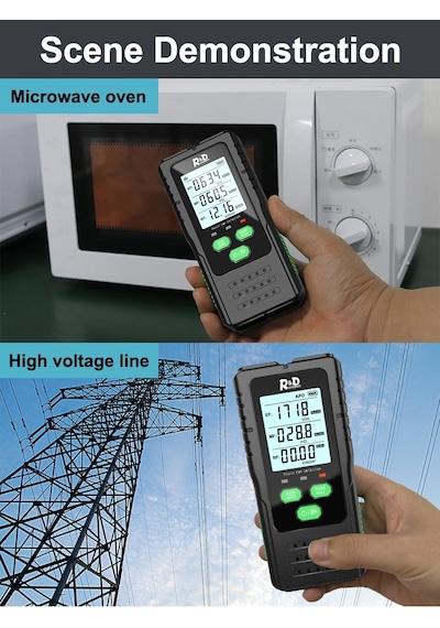 Eym Ticaret EMF Metre Elektromanyetik Alan Radyasyon Dedektörü Ölçüm Cihazı