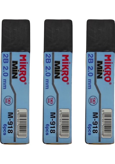 Kalem Ucu 2.0Mm 2B Mikro 2B Kalem Ucu 2Mm Siyah 3 Adet