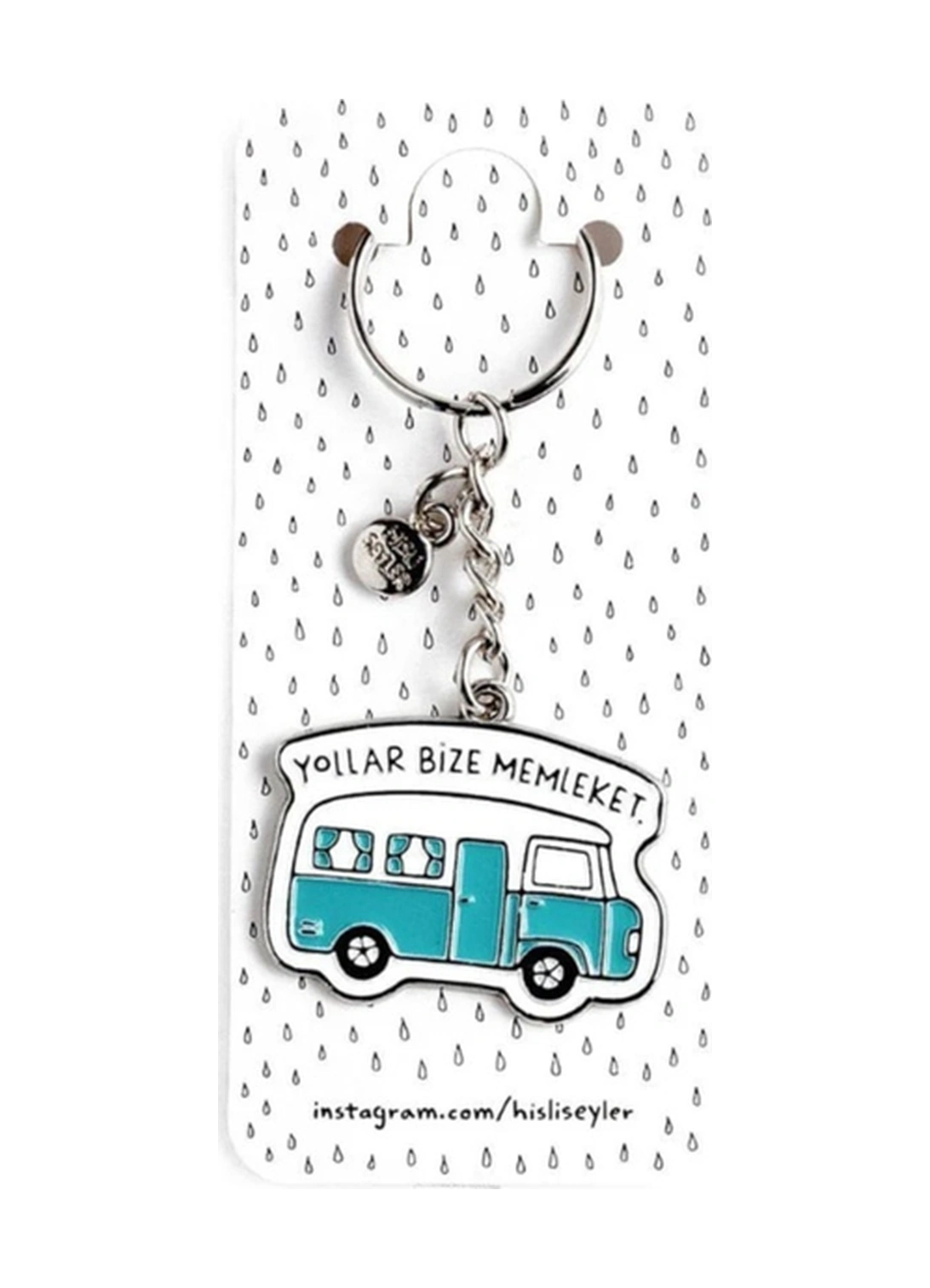 Hisli Şeyler Anahtarlık - Yollar Bize Memleket