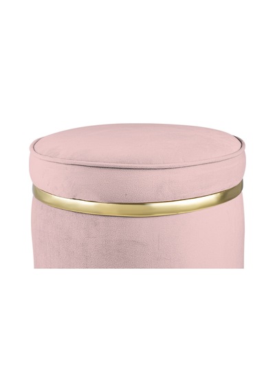 Zerafet Gold Kaplama Luxery Puf-pembe Babyface Kumaş Pofuduk Oturma Pufu&makyaj Pufu&bench