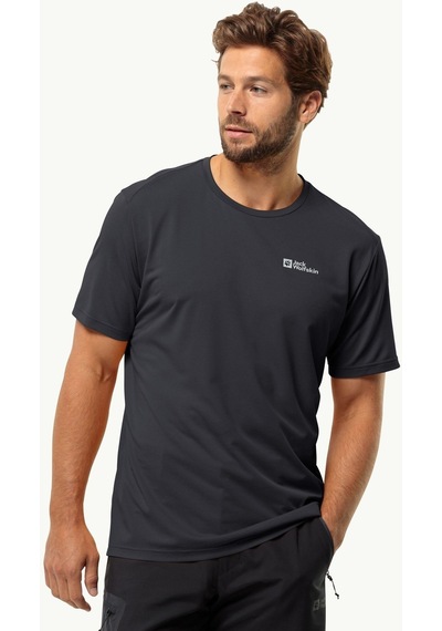 Jack Wolfskin Delgami S/s M Erkek Tişört 1809811-6000 Siyah