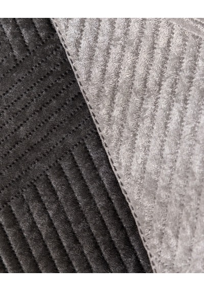 Griselle Tek Kişilik Yatak Örtüsü - Açık Gri/koyu Gri 8684427358030 Çok Renkli