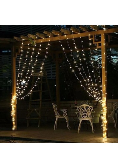 Led Günışığı Perde 2x2 Metre 320 Led 8 Fonskiyonlu Dekor Amaçlı .