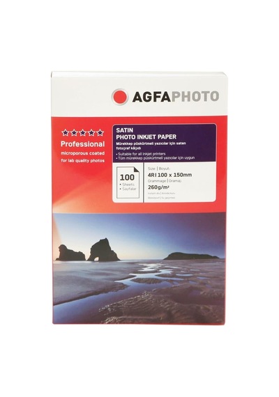 Premium Hatıra Kırtasiye Sanat Ürünü Agfaphoto Fotoğraf Kağıdı 100 Adet 10x15 Inkjet Kağıt Mat