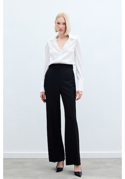 Sateen Cepli Klasik Pantolon - Siyah-136258 Siyah