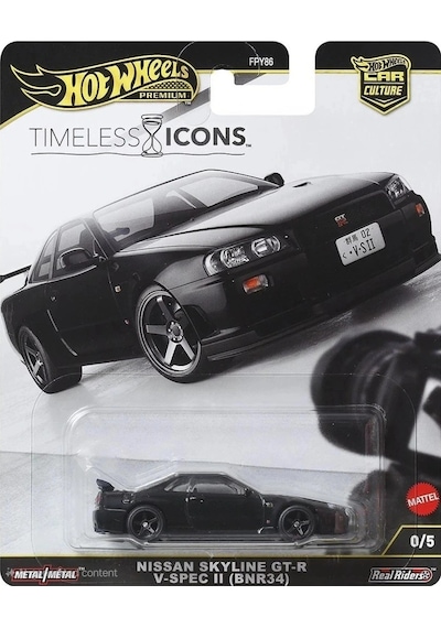Hot Wheels Premium Car Culture Timeless Icons Nissan Skylıne Gt-r V-spec Iı Bnr34 Fpy86