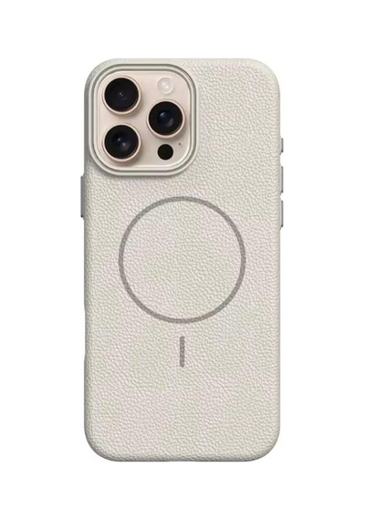 Apple Uyumlu iPhone 14 Beats Magsafe Deri Görünümlü Silikon Kılıf Kapak Beyaz