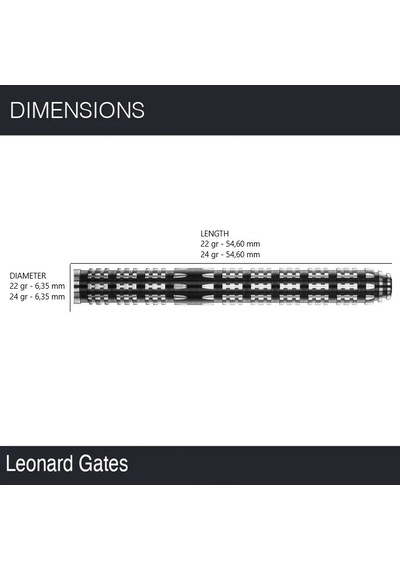 Winmau Leonard Gates %90 Tungsten Çelik Uçlu Dart Oku