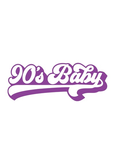 90's Baby Araba Sticker 17x17 Cm Mor