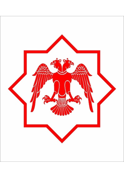 Sticker Usta Selçuklu Kartalı Yıldızı Sticker Araba Oto Motosiklet Karavan Etiket 00228 Kırmızı
